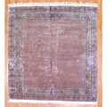 Tibetan Hand-knotted Brown/ Beige Wool Rug (6'8 x 6'10)
