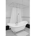 Spa Collection 59-inch Double-slipper Clawfoot Tub and Shower Pack