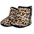 Brown Leopard Infant Girl's Crib Boots