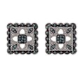 Silver 1/4ct TDW Blue and White Diamond Vintage Earrings (H-I, I2)
