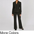 Signature by Larry Levine Women's Pinstripe Pant Suit