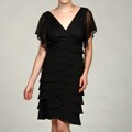 Scarlett Women's Black Glitter Ruffle Dress