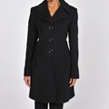 Via Spiga Women's Black Wool and Cashmere Walking Coat