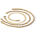 Toscana Collection Gold over Silver 3-piece Bracelet Set