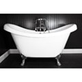 Spa Collection 67-inch Double-slipper Clawfoot Tub and Faucet Pack