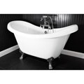 Spa Collection 59-inch Double-slipper Clawfoot Tub and Faucet Pack