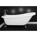 Spa Collection 59-inch Single-slipper Clawfoot Tub and Faucet Pack