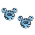 Sterling Silver Disney's Mickey Mouse Blue Crystal Earrings