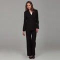 Tahari ASL Women's Black/ White Crepe Pant Suit