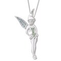 Sterling Silver Crystal Disney's Tinkerbell Necklace