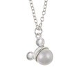 Disney's Mickey Mouse Sterling Silver Faux Pearl Necklace