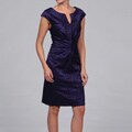 Connected Apparel Women's Purple Ruche Dress