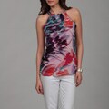 Calvin Klein Women's Abstract Print Cleopatra Neck Top