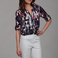 Calvin Klein Women's Sapphire Abstract Blouse