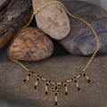 Goldtone Simulated Onyx Necklace (India)