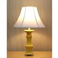 Distressed Yellow Ceramic Table Lamp