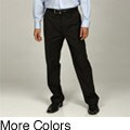 Elite by Eddie Domani Men's Flat-front Dress Pants