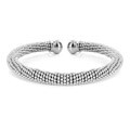 Stainless Steel Beaded Cuff Bracelet