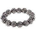Black Aurora Borealis Acrylic Crystal Stretch Bracelet 