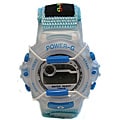 Power G Perfect Time Sky Blue Alarm Chronograph Hook and Loop Strap Watch 