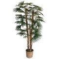 Laura Ashley 5-foot Realistic Palm Tree with Wicker Basket Planter