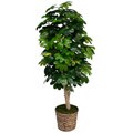 Laura Ashley 4-foot Realistic Umbrella Tree with Wicker Basket Planter