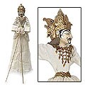Handcrafted Pule and Pinewood 'Prince In Love' Rod Puppet (Indonesia)