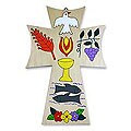 Pinewood 'Bread of Life' Wall Cross (El Salvador)