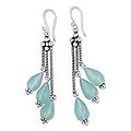 Sterling Silver 'Imagine' Chalcedony Earrings (India)