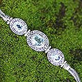 Sterling Silver 'Tradition' Blue Topaz Bracelet (Indonesia)