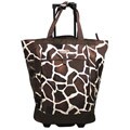 Olympia 20-inch Giraffe Rolling Shopper Tote