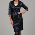 Nine West Women's Midnight Navy Ruffle Two-piece Skirt Suit