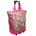 Olympia 20-inch Pink Tulip Rolling Shopper Tote