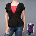 AtoZ Women's Racerback Flutter-sleeve Cardigan