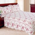 Shabby Chic Vintage Rose Cotton Full/ Queen-size Quilt Set