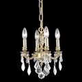 Crystal 4-light French Gold Chandelier