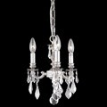 Crystal 3-light Pewter Chandelier