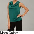 Jones New York Collection Women's Sleeveless Draped Top