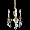 Crystal 3-light Antique Bronze Chandelier