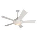 Cosmopolitan 52-inch White Contemporary Fan/ Light