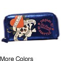 Ed Hardy Gunmetal Skull Print Zip-around Wallet
