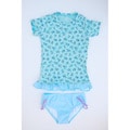 Azul Swimwear Girl's Light Blue Rash Guard Swimsuit