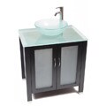 Bionic Waterhouse Wood and Frosted Glass Vanity Set