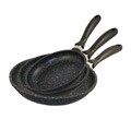 Concord 3-pc Cast Aluminum Nonstick Granite Style Fry Pan Set