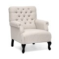 Joussard Beige Linen Club Chair (Set of 2)