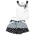 Beetlejuice London Girls Gorgeous Polka Dot Stripe Skirt Set