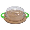 Omada Green Grass Handle Round Domed Cheese Tray