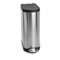 Simplehuman 9-gal Brushed Steel Slim Step Trash Can