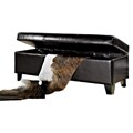 Oxford Bonded Leather Storage Ottoman Bench
