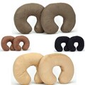 Microsuede U-shape Travel Neck Pillows (Set of 2)